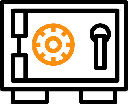black and orange icon large